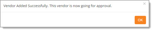 Vendor Added Successfully
